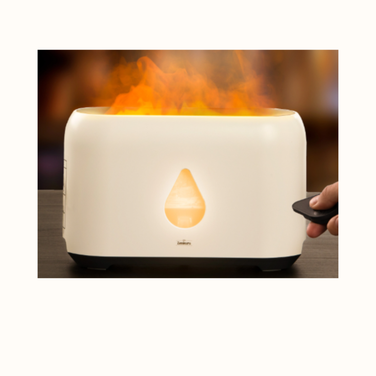 Zenkuru Luftfuktare med LED-flamma